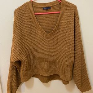American Eagle mustard yellow sweater.